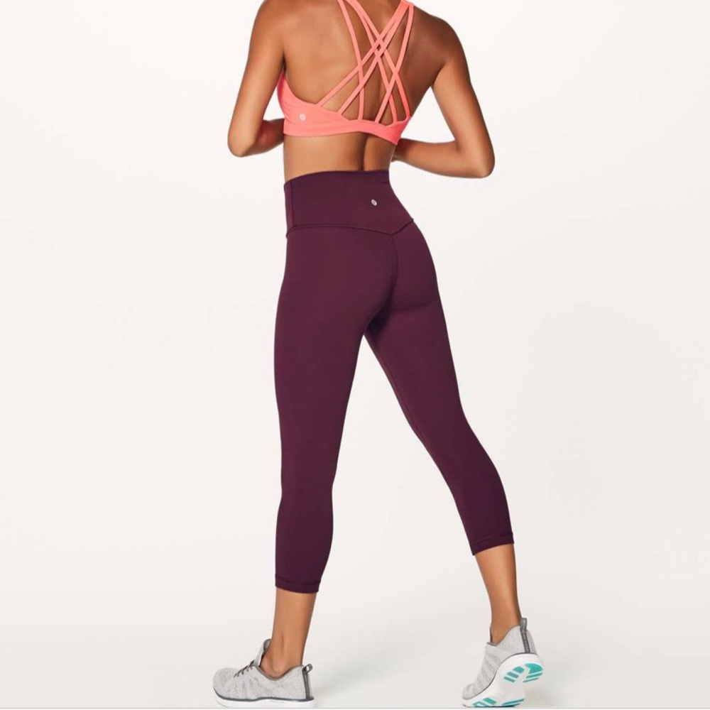 Lululemon align crop 21 legging dark adobe sz6